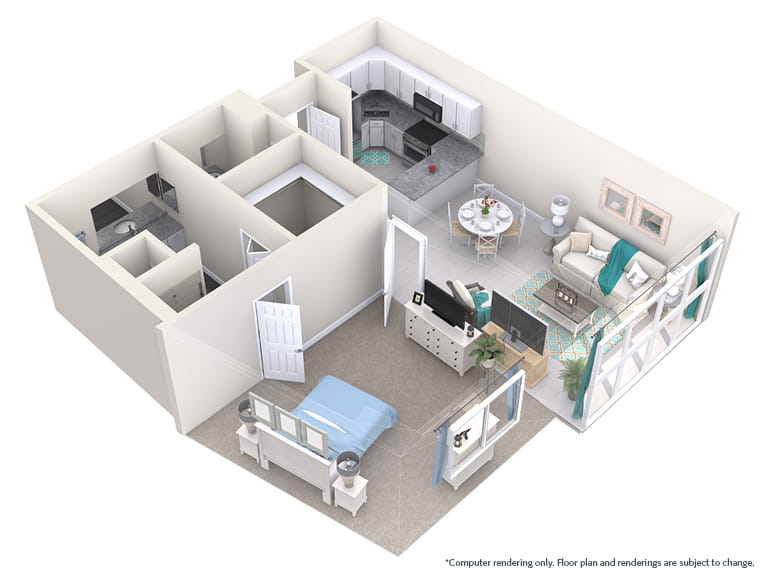 Botanica - 827 square feet - 1 Bed, 1.5 Bath