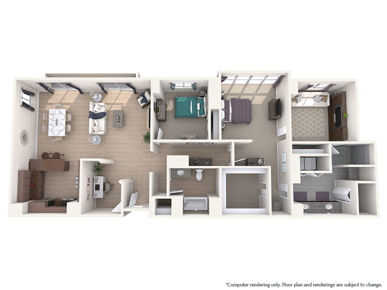 Grand Pacifica - 1939 square feet - Suite 2 Bed, 2 Bath + Den