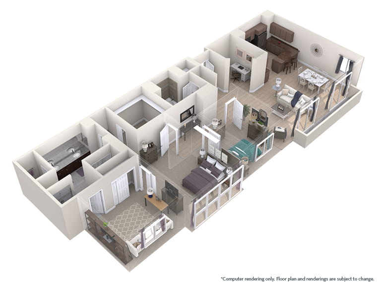 Grand Pacifica - 1939 square feet - Suite 2 Bed, 2 Bath + Den