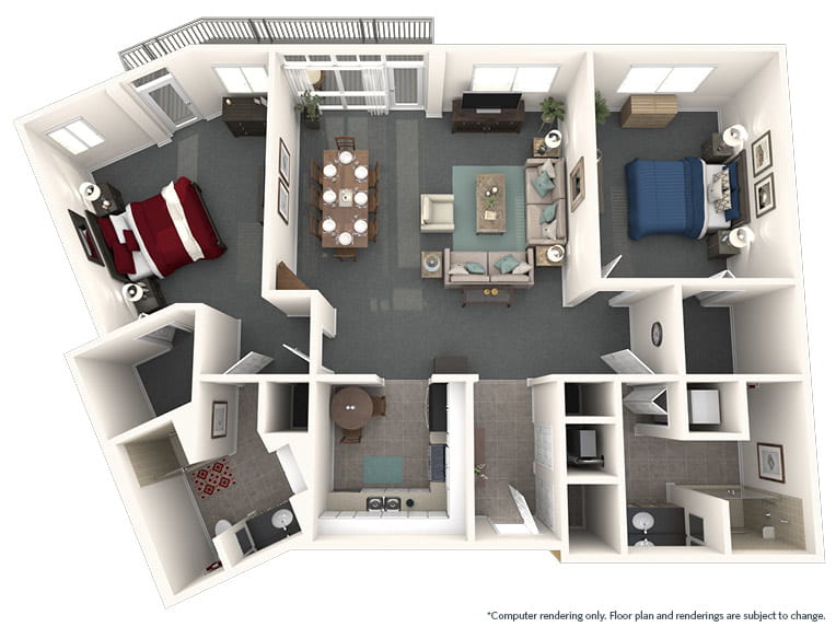 Vista - 1452 square feet - PH 2 Bed, 2 Bath