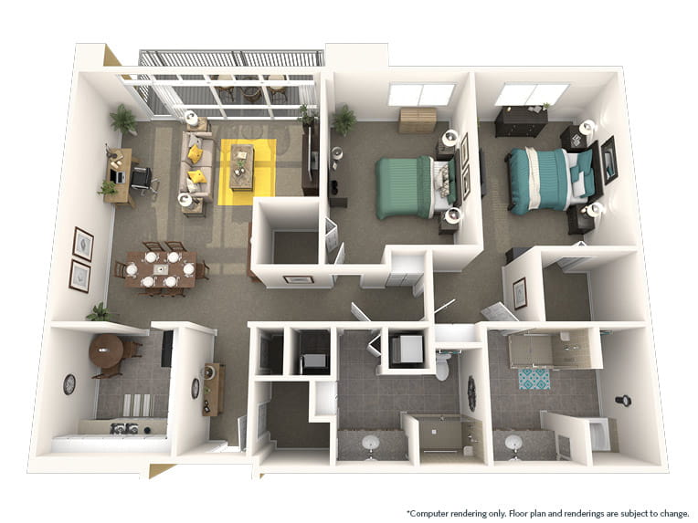 Verdor - 1490 square feet - PH 2 Bed, 2 Bath