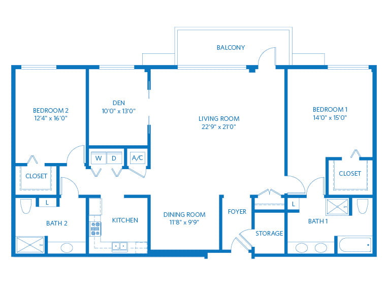 Coronado - 1997 square feet - PH 2 Bed, 2 Bath + Den