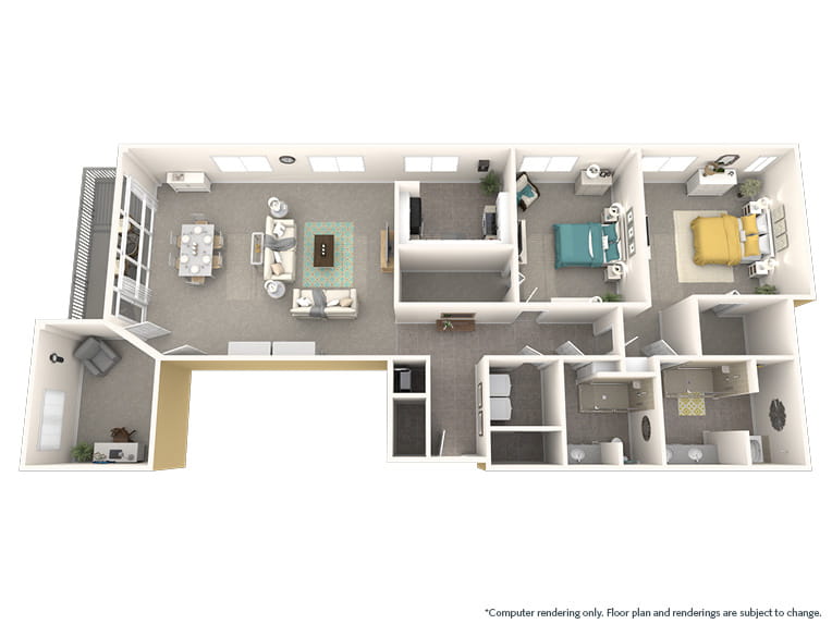 Costa - 2025 square feet - PH 2 Bed, 2 Bath + Den