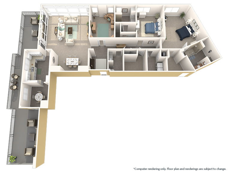 Cielo Azul - 2590 square feet - PH 2 Bed, 2.5 Bath + Den