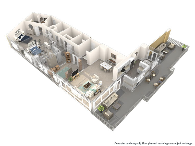 Cielo Azul - 2590 square feet - PH 2 Bed, 2.5 Bath + Den