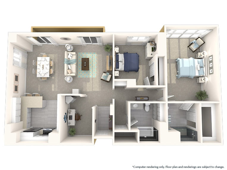 Pacifica - 1520 square feet - 2 Bed, 2 Bath + Den