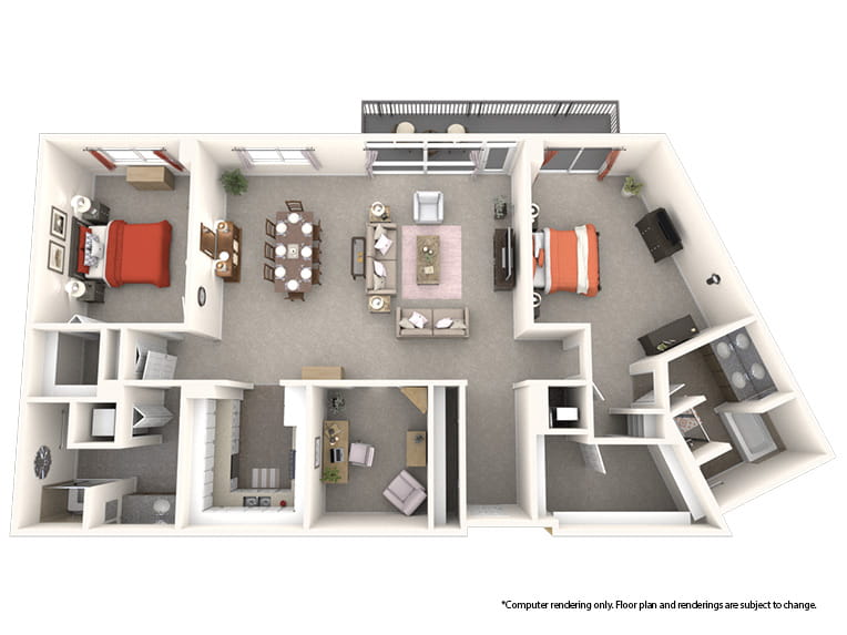 Cortez - 1826 square feet - 2 Bed, 2 Bath + Den.