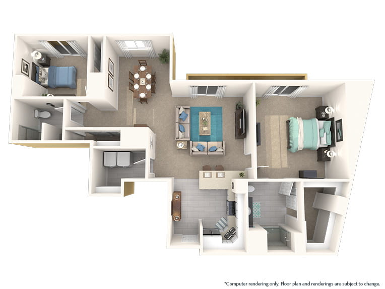 Prado - 1425 square feet - 2 Bed, 2 Bath