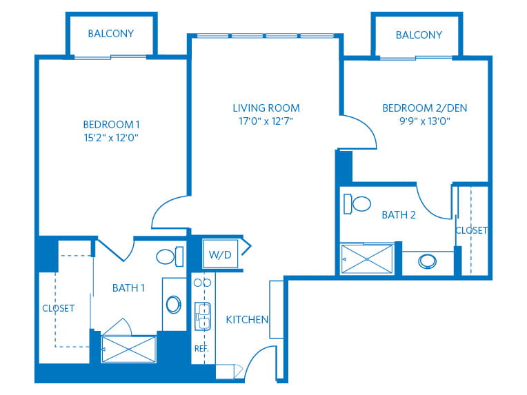 Corazon - 936 square feet - 2 Bed, 2 Bath