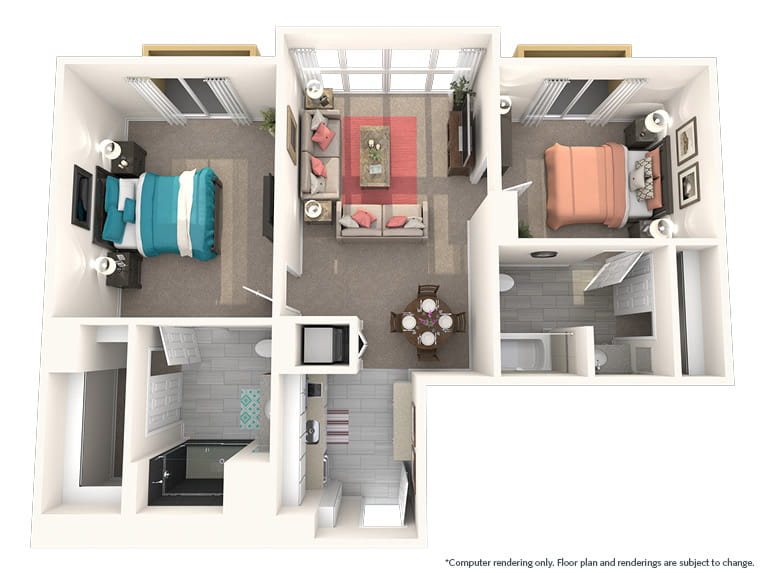 Corazon - 936 square feet - 2 Bed, 2 Bath