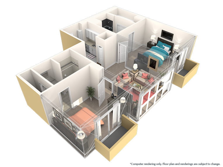 Corazon - 936 square feet - 2 Bed, 2 Bath