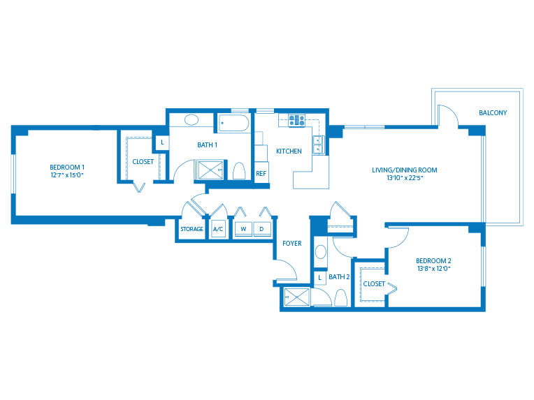 Posada - 1494 square feet - 2 Bed, 2 Bath