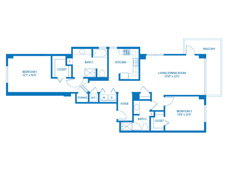 Posada - 1494 square feet - 2 Bed, 2 Bath