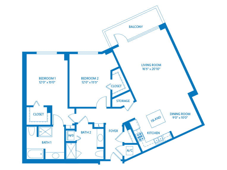 Flores - 1578 square feet - 2 Bed, 2 Bath