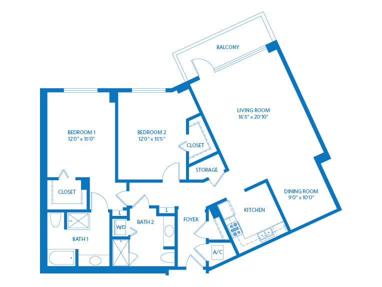 Flores - 1578 square feet - 2 Bed, 2 Bath