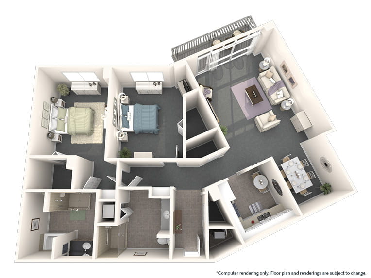 Flores - 1578 square feet - 2 Bed, 2 Bath