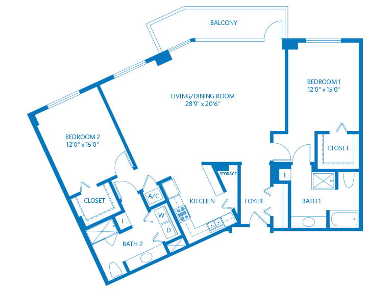 Azteca - 1669 square feet - 2 Bed, 2 Bath