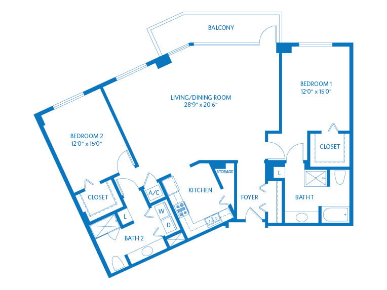 Azteca - 1669 square feet - 2 Bed, 2 Bath
