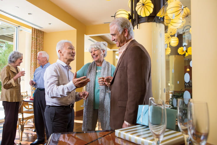 People attending an event at Vi at La Jolla Village.