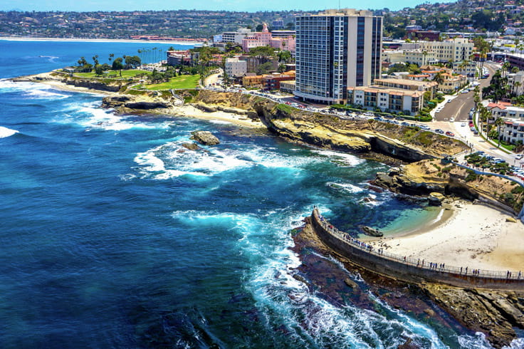 San Diego's coast.