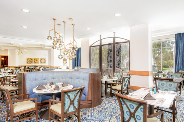 The newly renovated dining room at Vi at La Jolla Village.