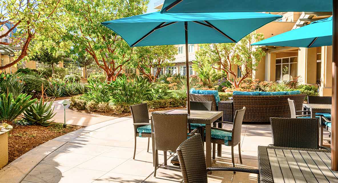 Vi at La Jolla Village outdoor patio. 