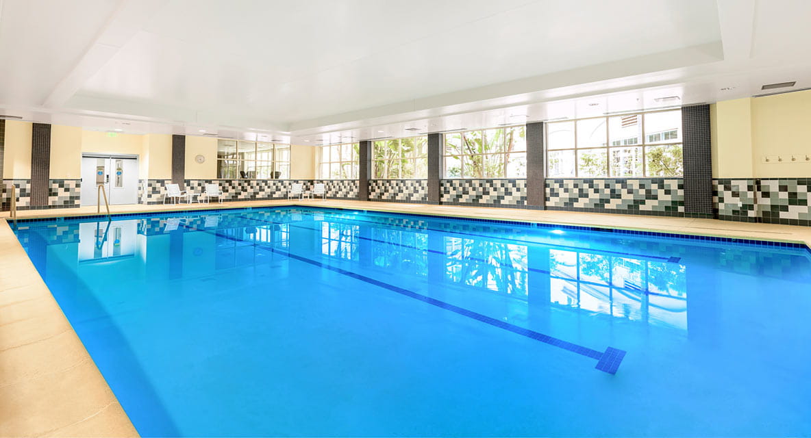 Vi at La Jolla Village indoor pool. 