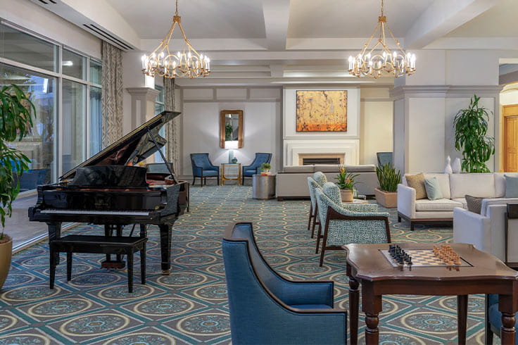 Vi at La Jolla Village common area. 