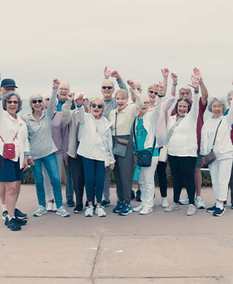 Vi at La Jolla Village walking club.