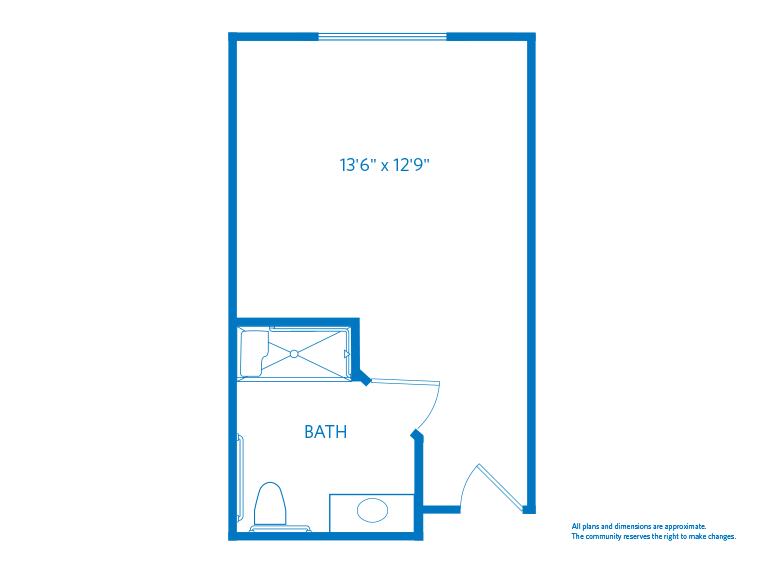 Vi at La Jolla Village Memory Support Iris floor plan. 