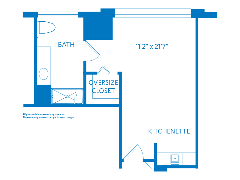 Vi at La Jolla Village Assisted Living Star Jasmine floor plan. 