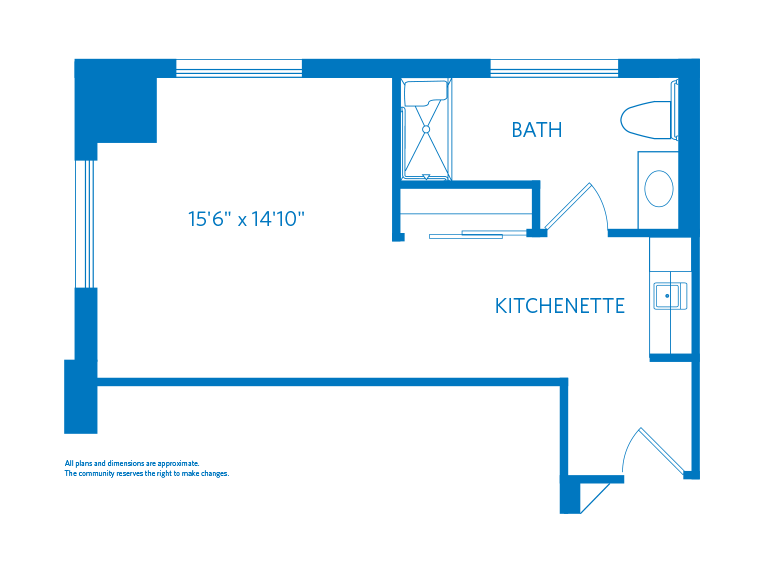 Vi at La Jolla Village Assisted Living Stargazer floor plan. 