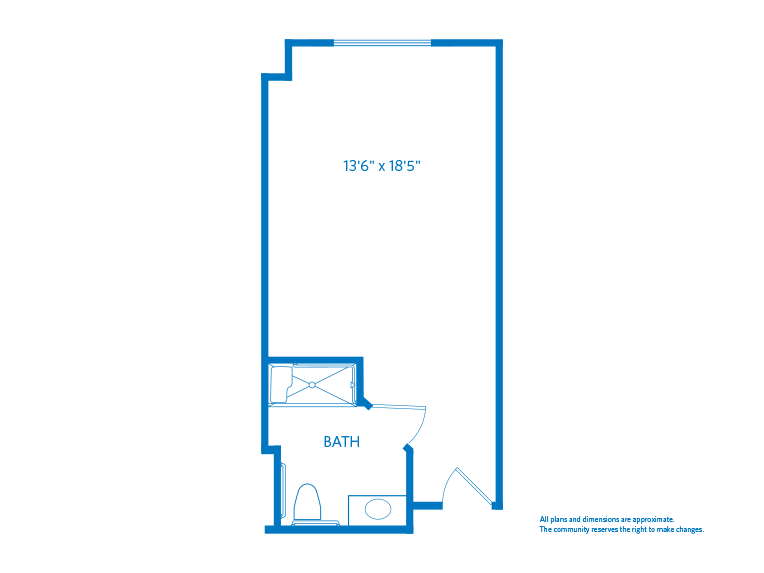 Vi at La Jolla Village Memory Support Violet floor plan. 