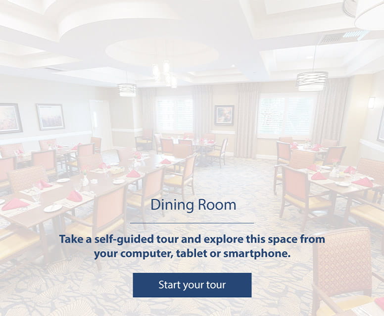 Dining Room - Vi at La Jolla Village Care Center. 