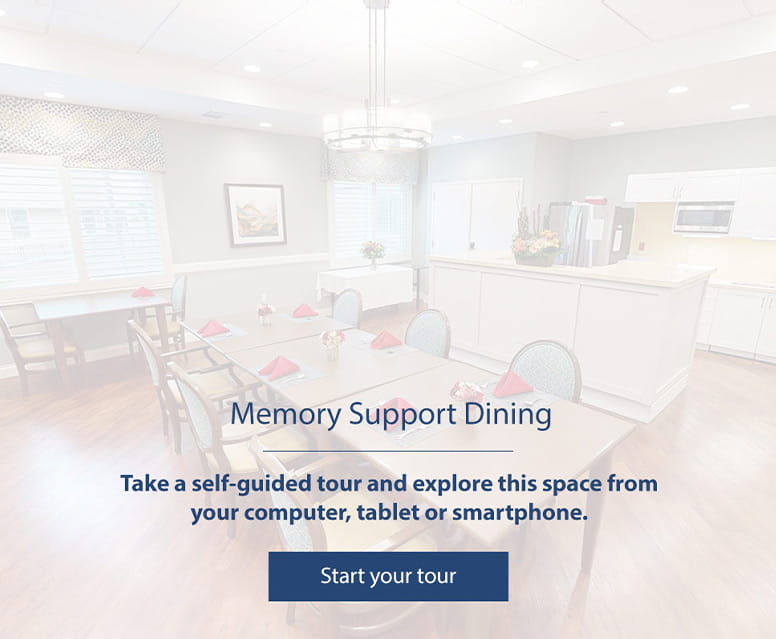 Memory Support Dining - Vi at La Jolla Village Care Center. 