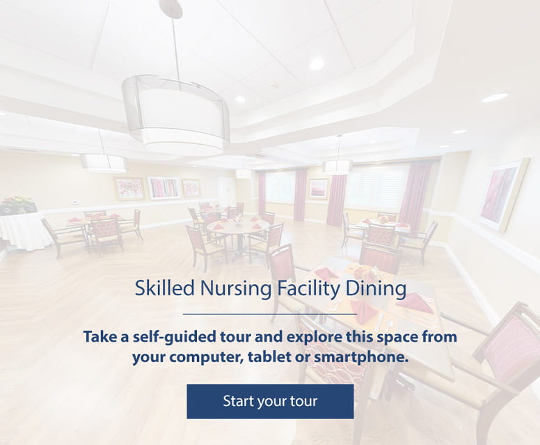 Skilled Nursing Dining - Vi at La Jolla Village Care Center. 