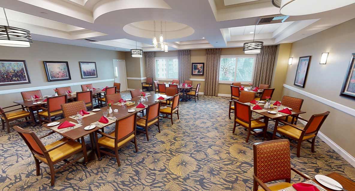 Dining Room - Vi at La Jolla Village Care Center. 