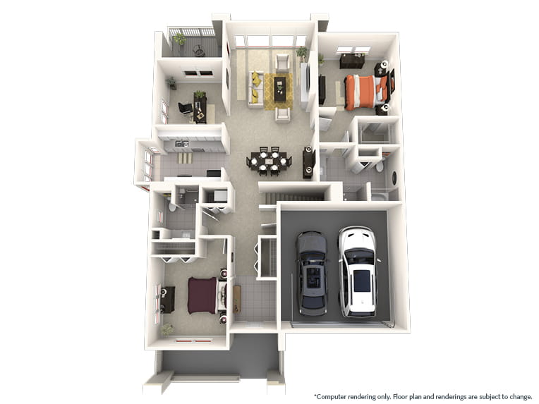 Sunlight - 1664 square feet - 2 Bed, 2 Bath + Den