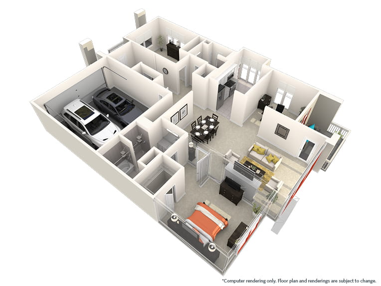 Sunlight - 1664 square feet - 2 Bed, 2 Bath + Den