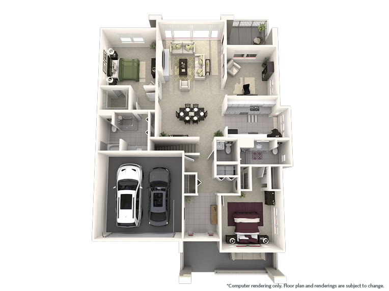 Dillon - 1856 square feet - 2 Bed, 2.5 Bath + Den