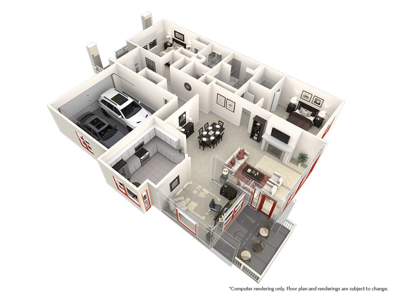 Aspen - 1893 square feet - 2 Bed, 2.5 Bath + Den
