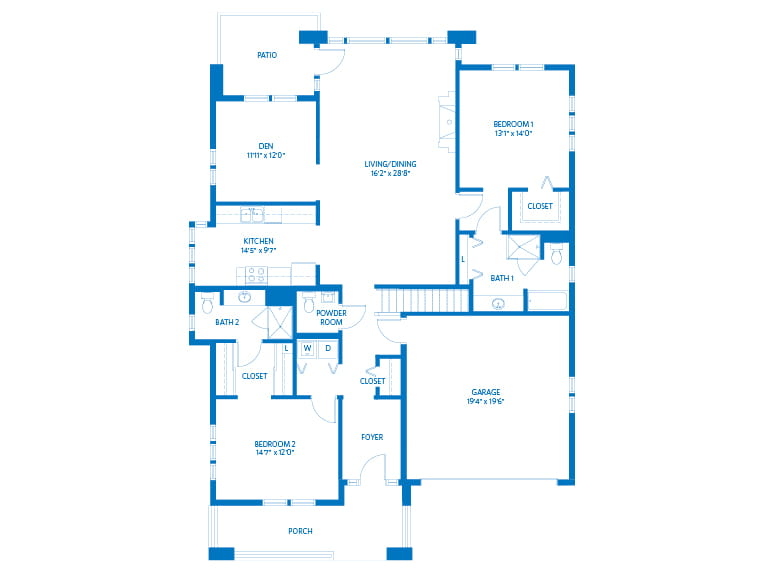 Vail - 1866 square feet - 2 Bed, 2.5 Bath + Den