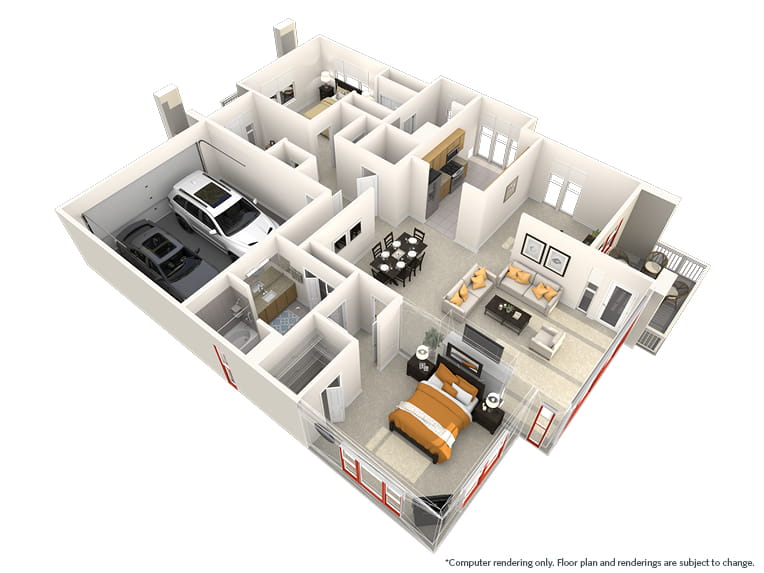 Vail - 1866 square feet - 2 Bed, 2.5 Bath + Den