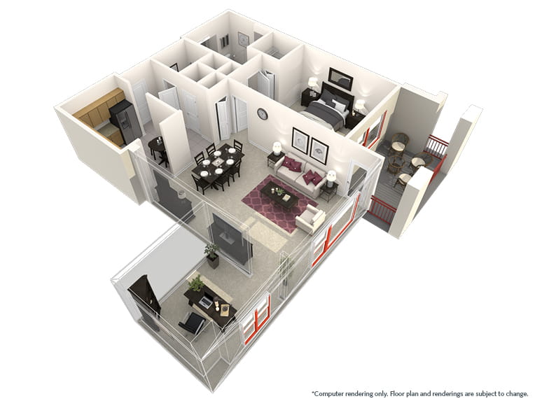 Winter Park - 1075 square feet - 1 Bed, 1.5 Bath + Den