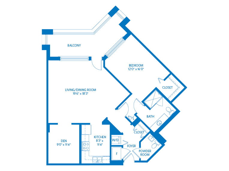 Durango - 1146 square feet - 1 Bed, 1.5 Bath + Den