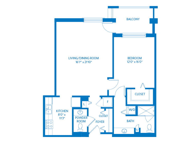 Monarch - 1019 square feet - 1 Bed, 1.5 Bath