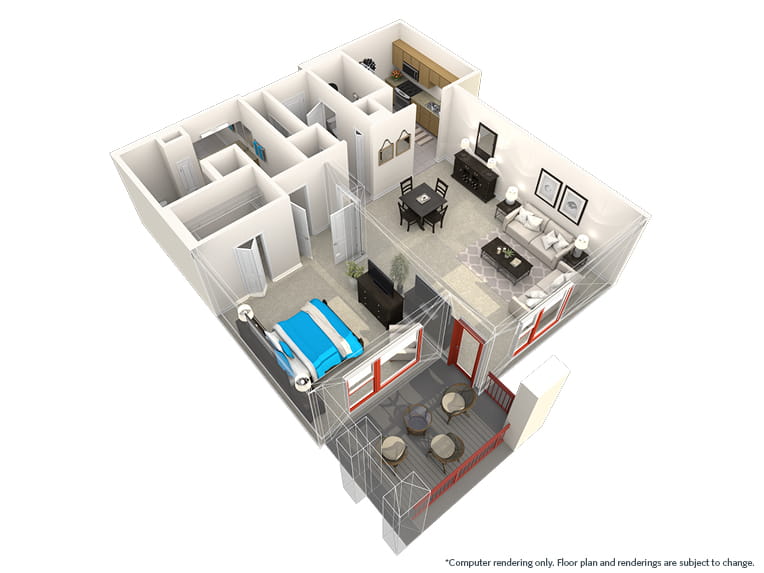 Monarch - 1019 square feet - 1 Bed, 1.5 Bath