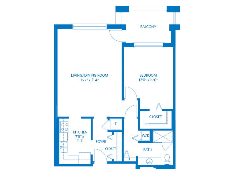 Silverton - 923 square feet - 1 Bed, 1 Bath