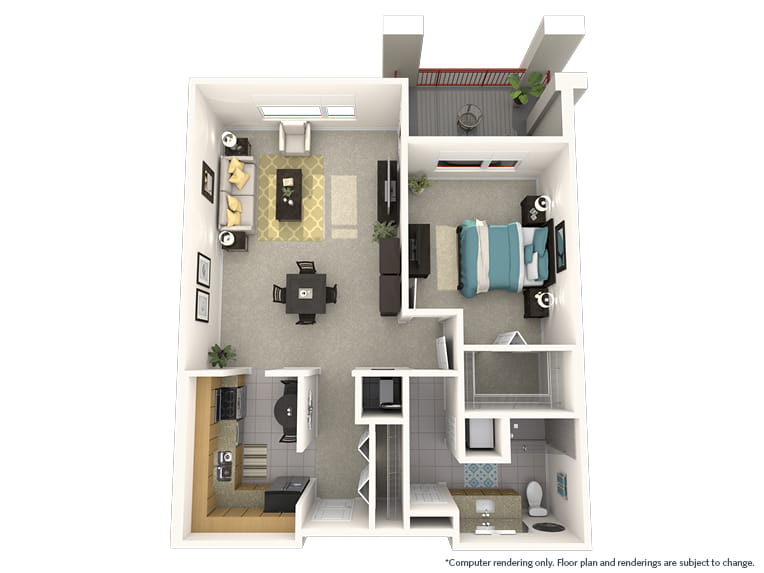 Silverton - 923 square feet - 1 Bed, 1 Bath