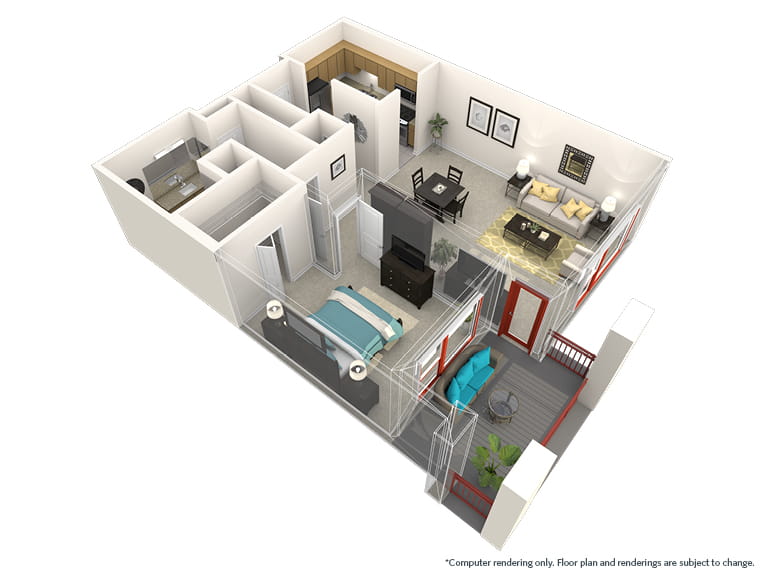 Silverton - 923 square feet - 1 Bed, 1 Bath